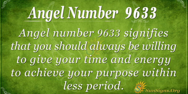 Angel number 9633