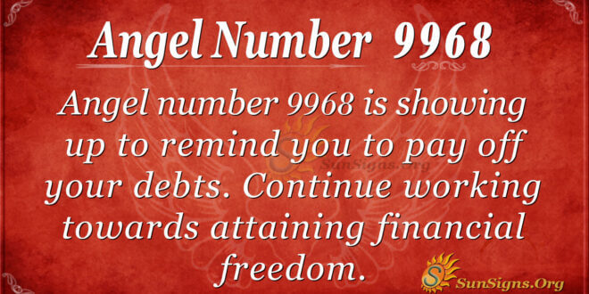Angel number 9968