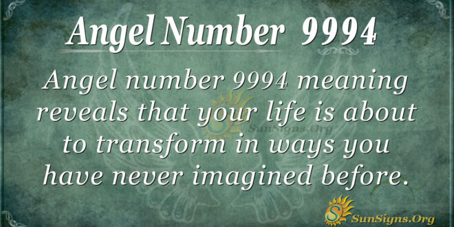 Angel number 9994