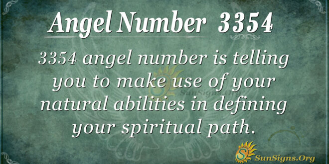 Angel Number 3354