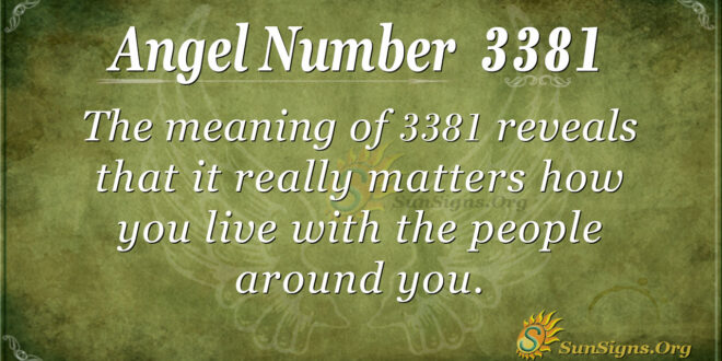 Angel Number 3381