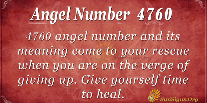 Angel number 4760