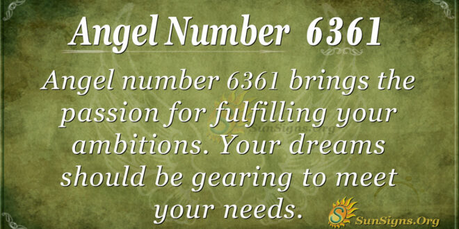 Angel Number 6361