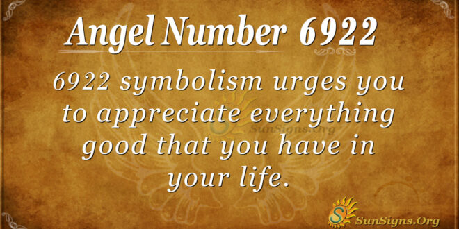 Angel Number 6922