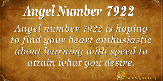 Angel Number 7922
