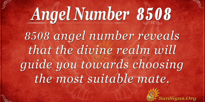 Angel Number 8508