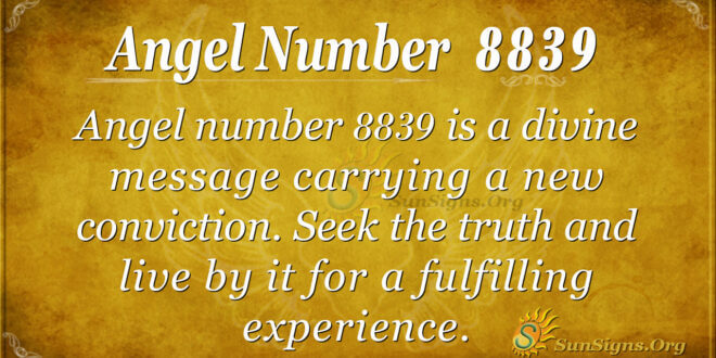 Angel Number 8839