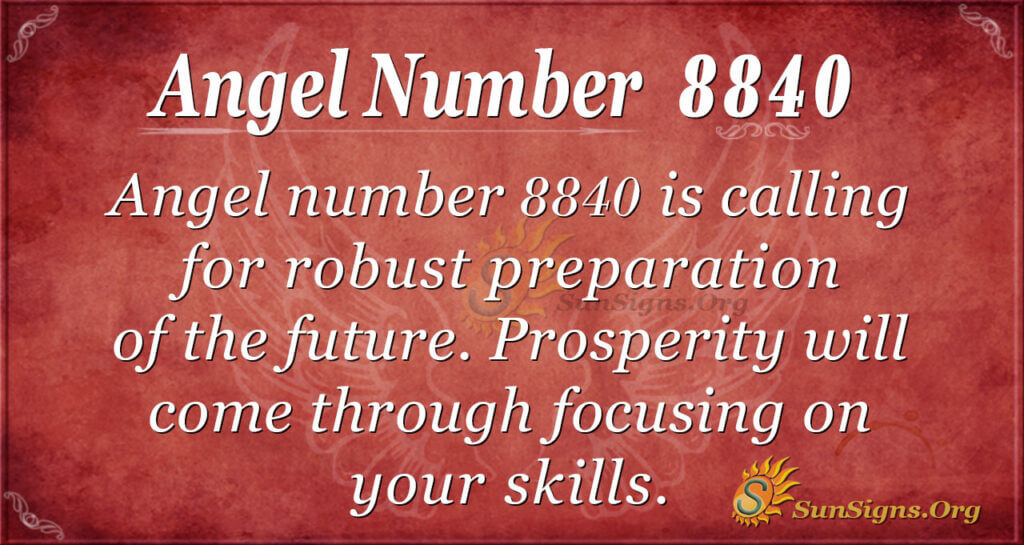 Angel Number 8840