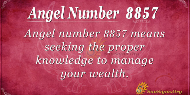 Angel Number 8857