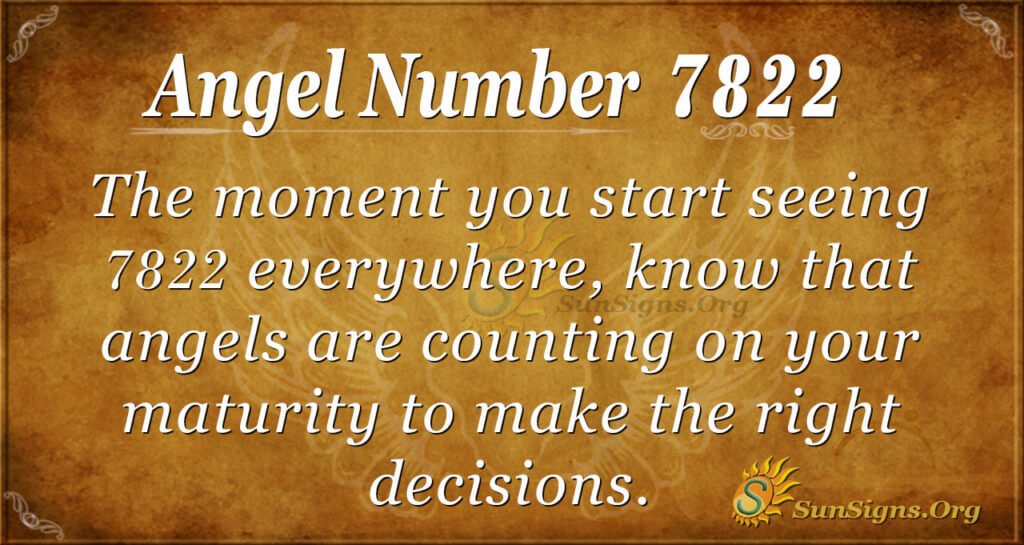 Angel number 7822