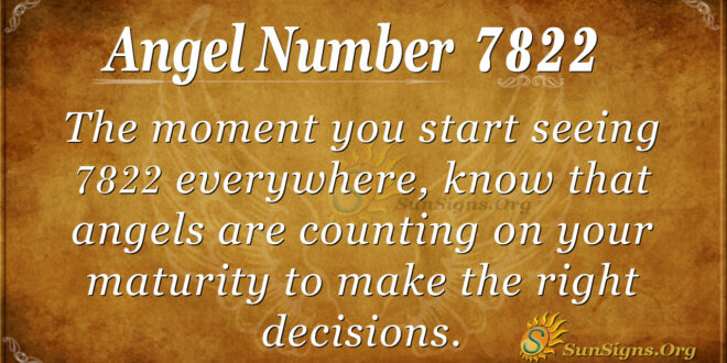 Angel number 7822