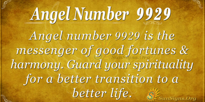 Angel number 9929