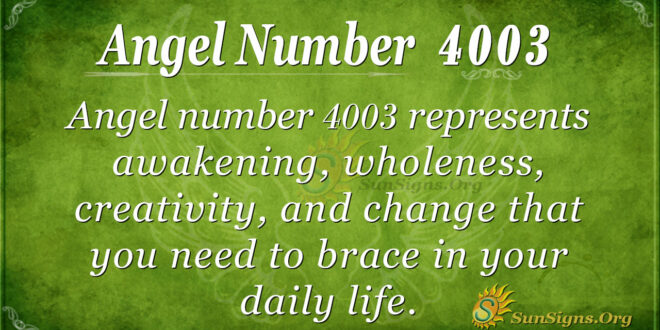 4003 angel number