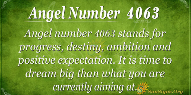 Angel number 4063