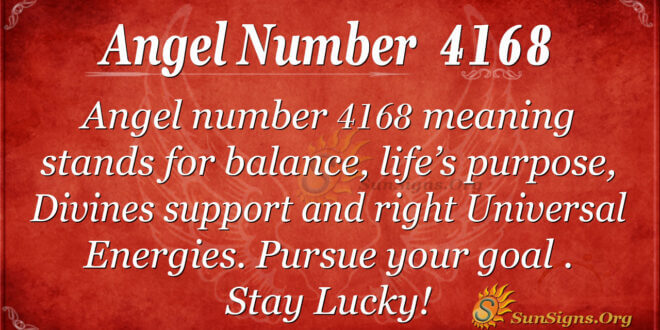 Angel number 4168