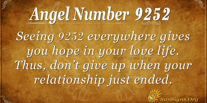 9252 angel number