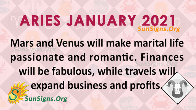 Aries January 2021 Monthly Horoscope Pred image image