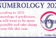 numerology number 6 2021