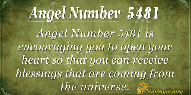 5481 angel number