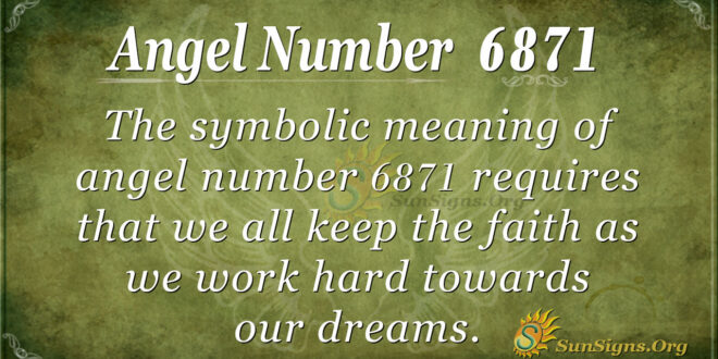 6871 angel number