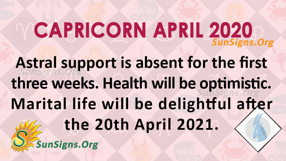 Capricorn April 2021