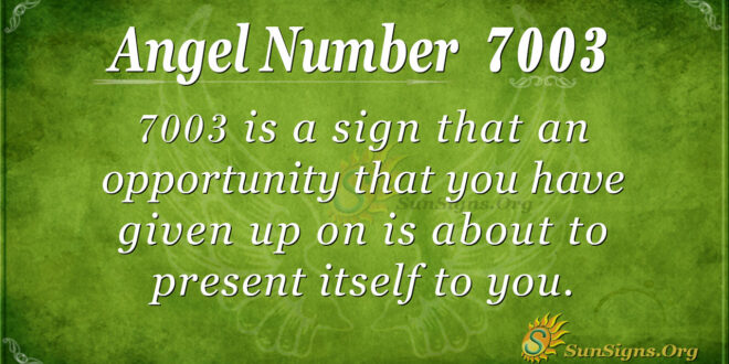 7003 angel number