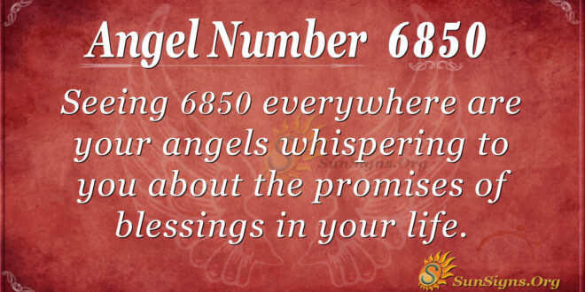6850 angel number
