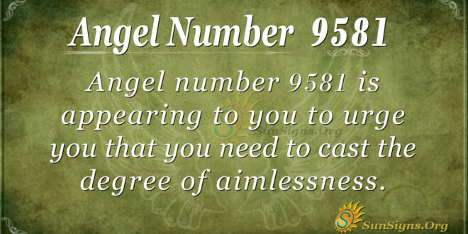 9581 angel number