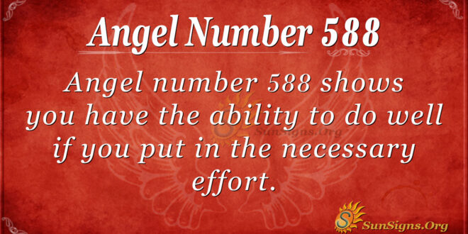 Angel Number 588