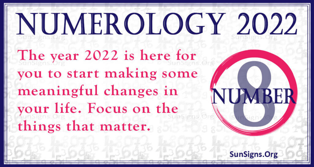 numerology number 8 2022