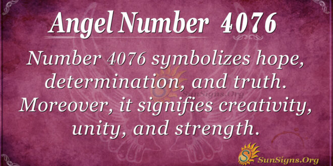 4076 angel number