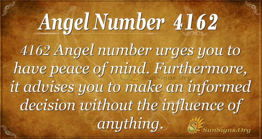 Angel Number 4162