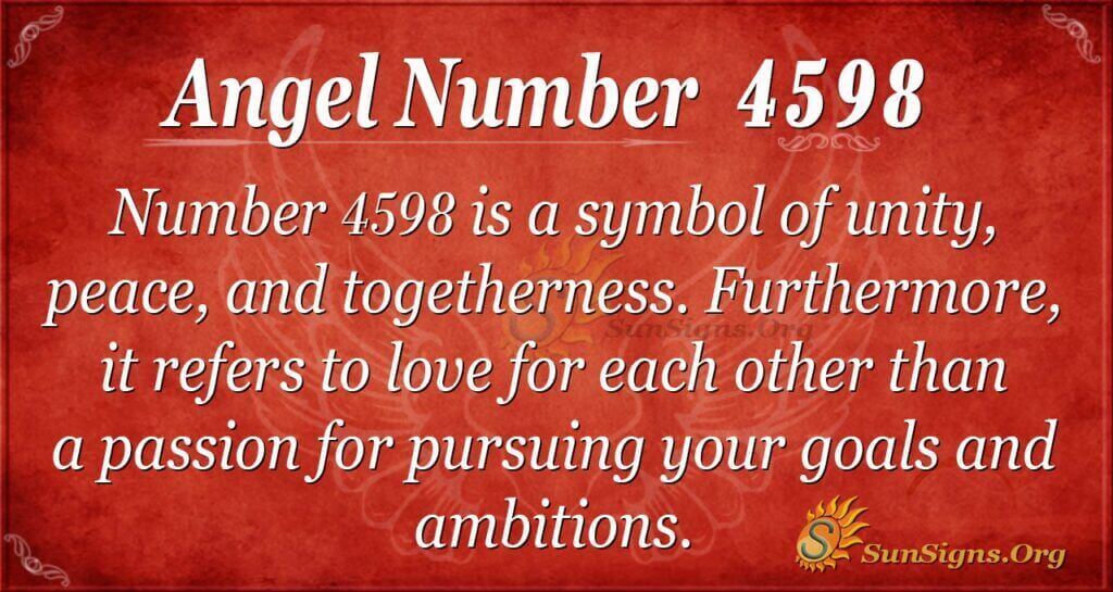 Angel Number 4598