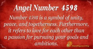Angel Number 4598