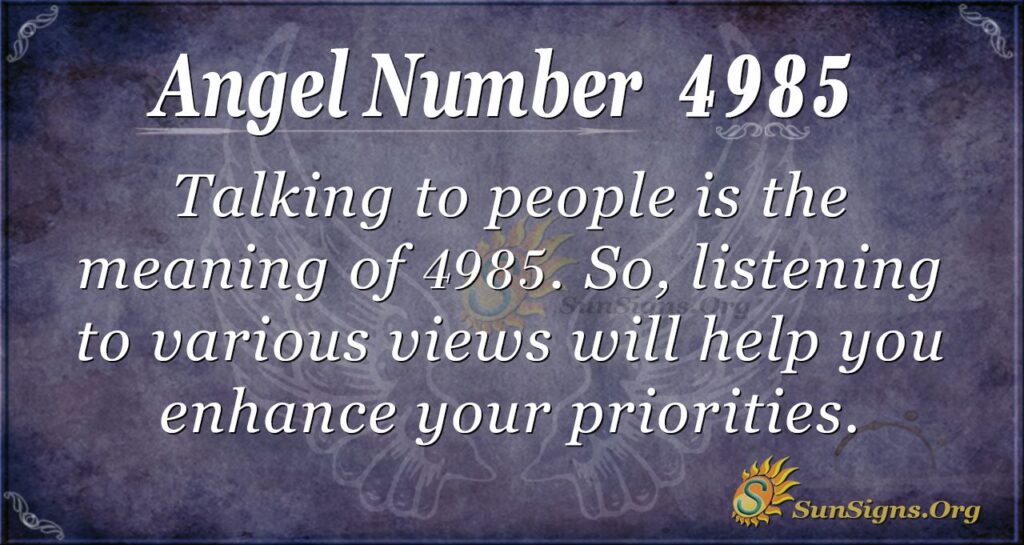 4985 angel number