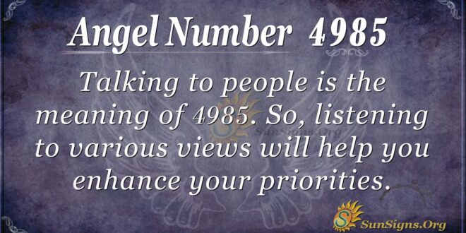 4985 angel number