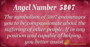 Angel Number 5807