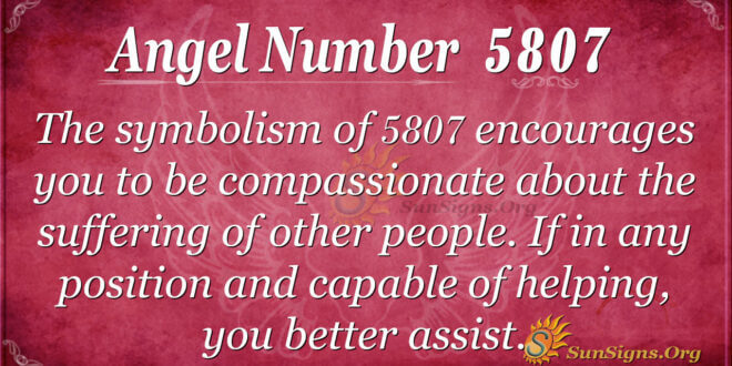 Angel Number 5807