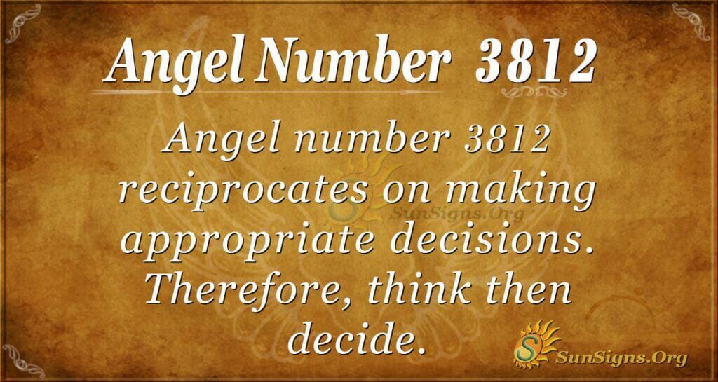 Angel Number 3812