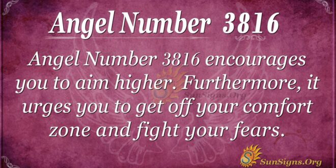 Angel Number 3816