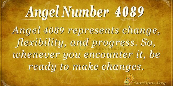 Angel Number 4089