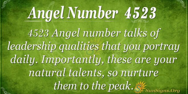 Angel Number 4523