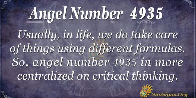 Angel Number 4935