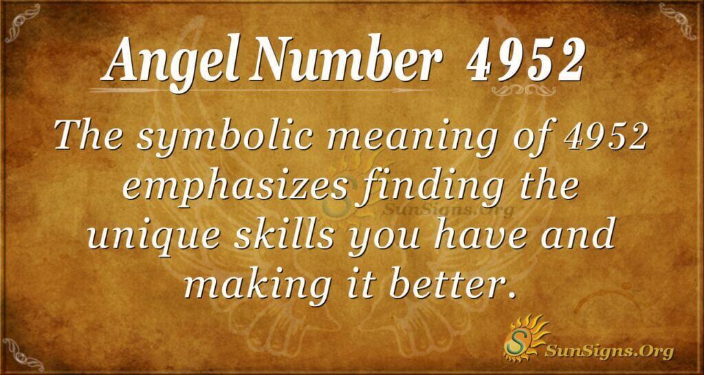 Angel Number 4952