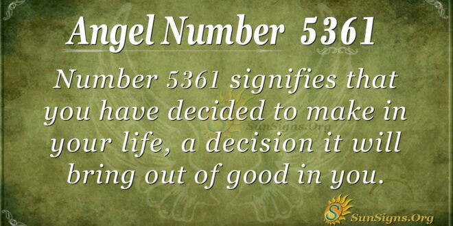 Angel Number 5361