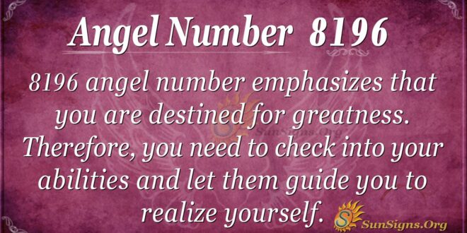 Angel Number 8196