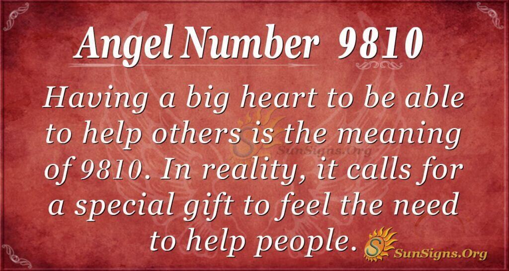 Angel Number 9810