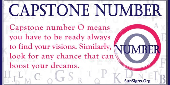 capstone number o