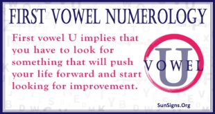 first vowel numerology u