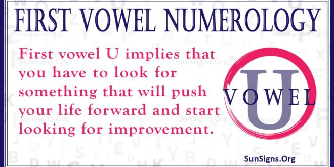 first vowel numerology u